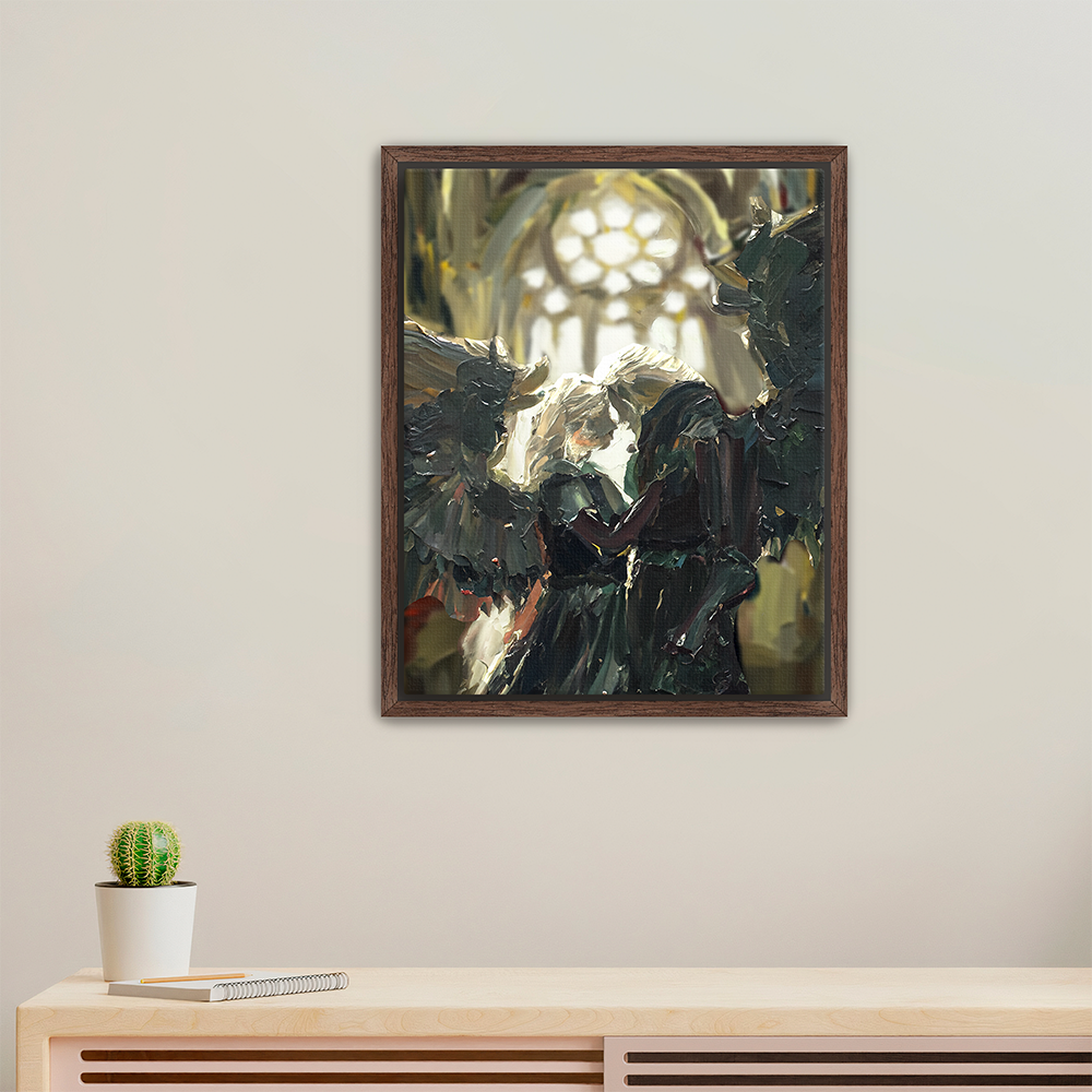 Celestial Bond - Framed Gallery Canvas Artwork