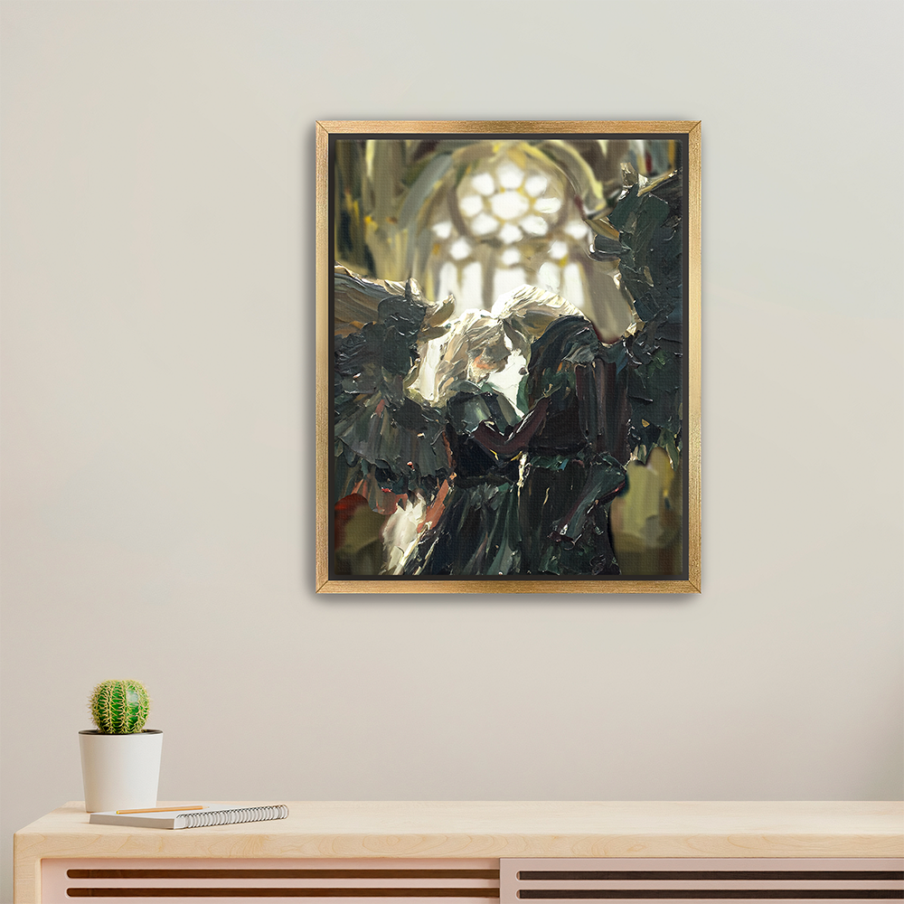 Celestial Bond - Framed Gallery Canvas Artwork
