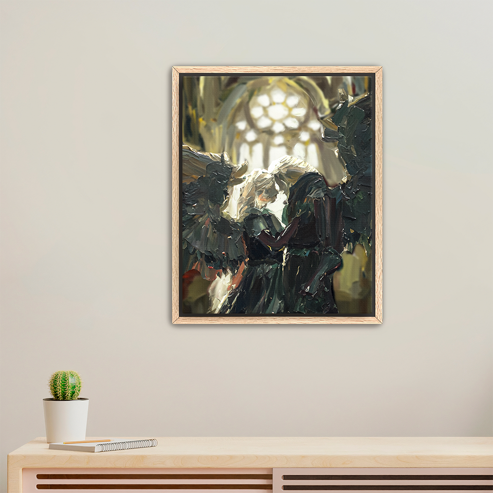 Celestial Bond - Framed Gallery Canvas Artwork