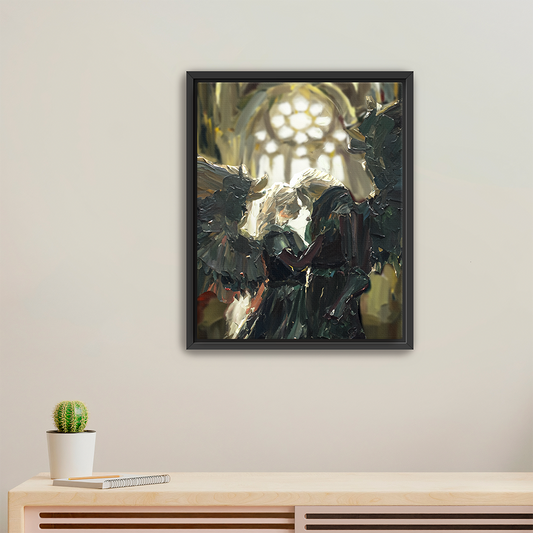 Celestial Bond - Framed Gallery Canvas Artwork