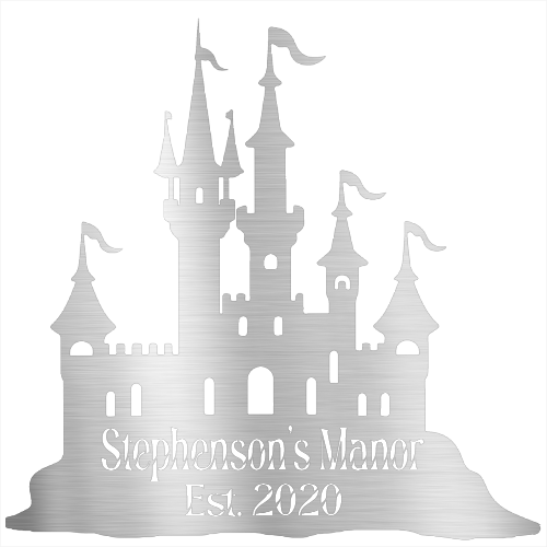 Royal Castle - Personalized Custom Die-Cut Metal Address Sign